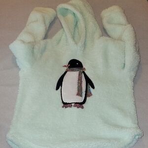 SO Mint Penguin Bib for Kids